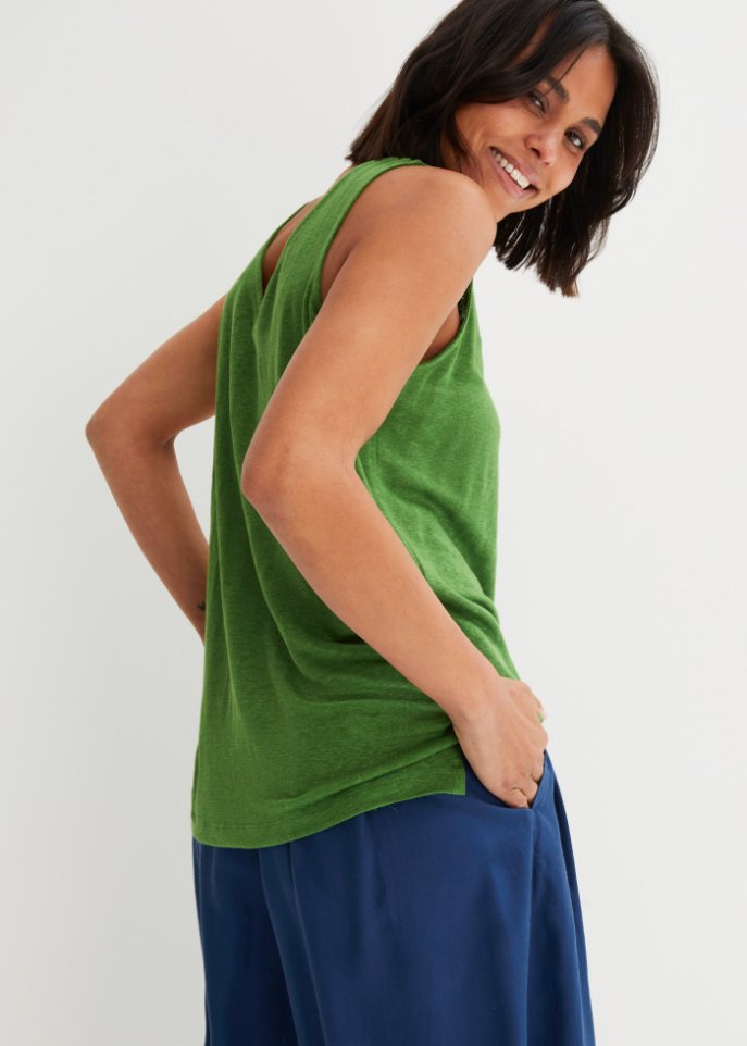 Leinen-Tanktop