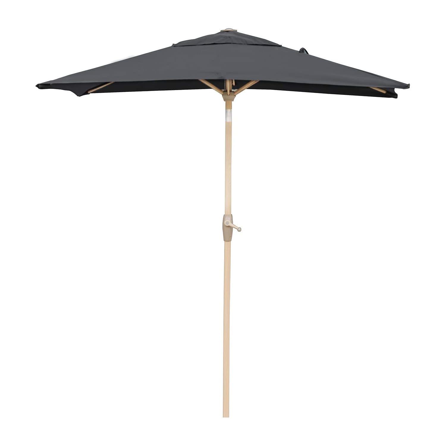 Sekey Rechteckschirm Alu Sonnenschirm Balkon Rechteckig mit Kurbel, Balkonschirm 210x140cm, LxB: 210,00x140,00 cm, UPF 50+