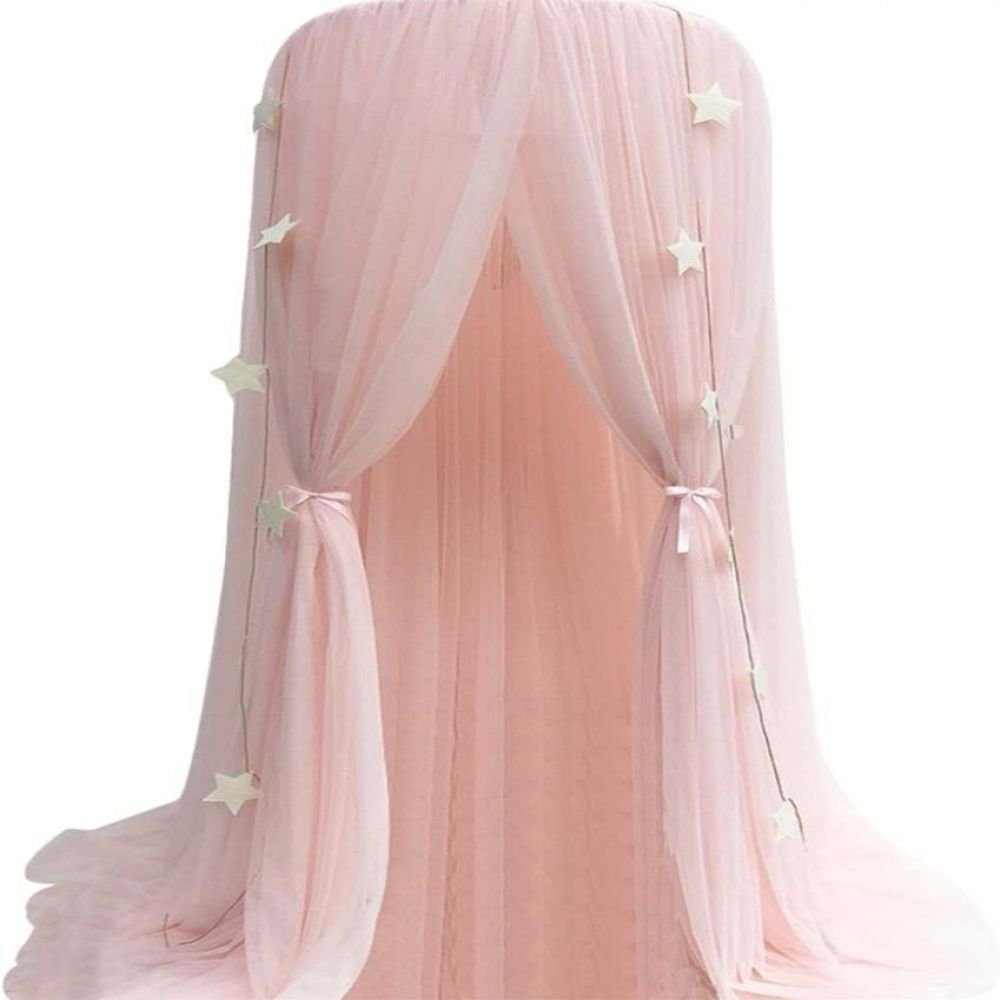 GelldG Moskitonetz Betthimmel Baldachin Babybett Polyester Gewebe Romantischer Baldachin