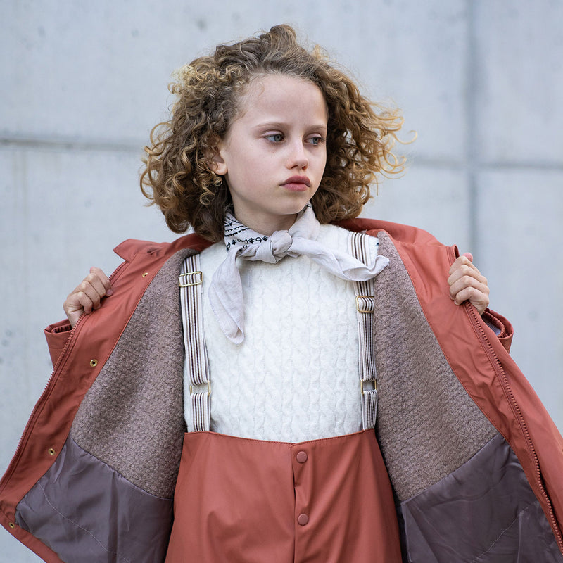 aarhus rain jacket wool rose hip - Rose