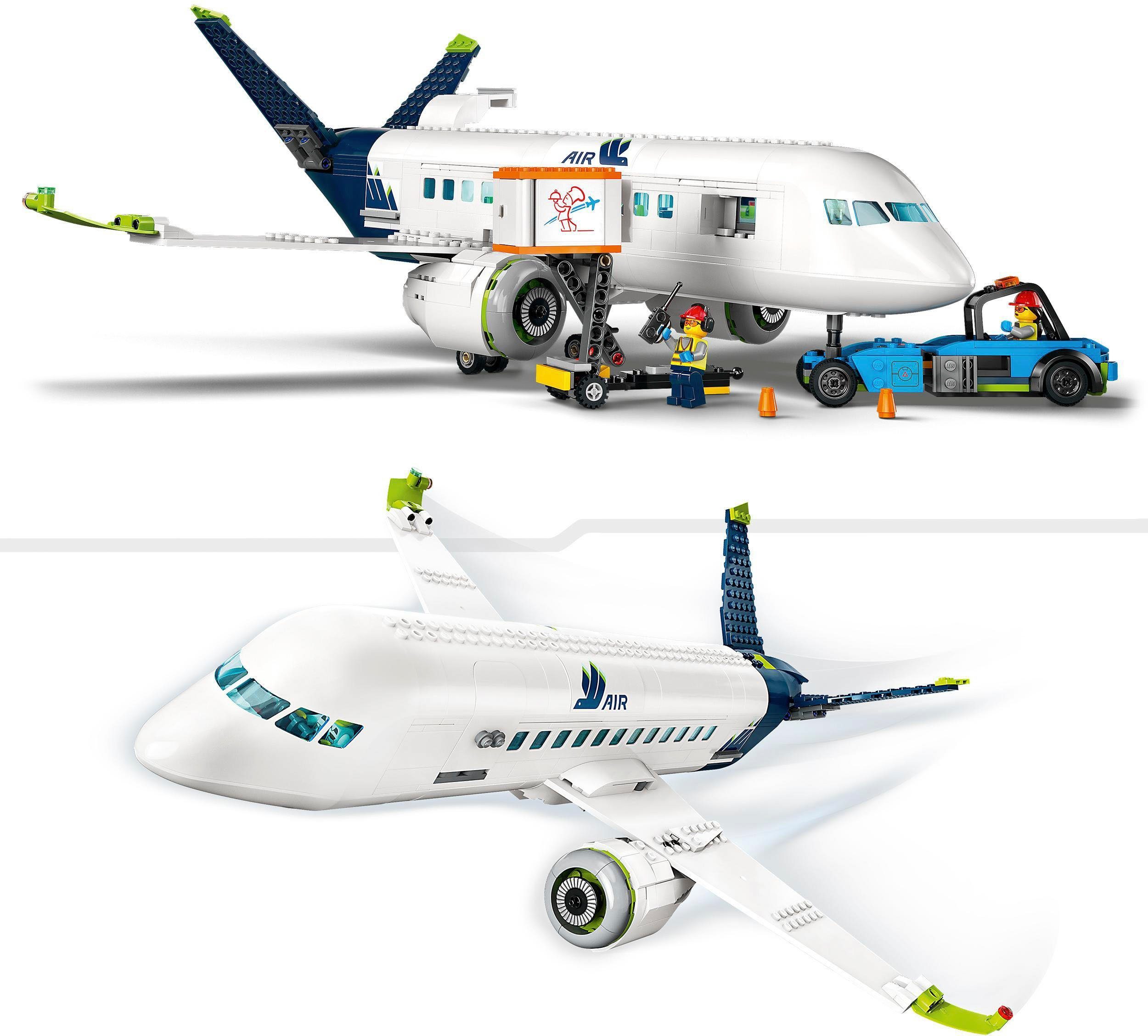LEGO® Konstruktionsspielsteine Passagierflugzeug (60367), LEGO® City, (913 St), Made in Europe