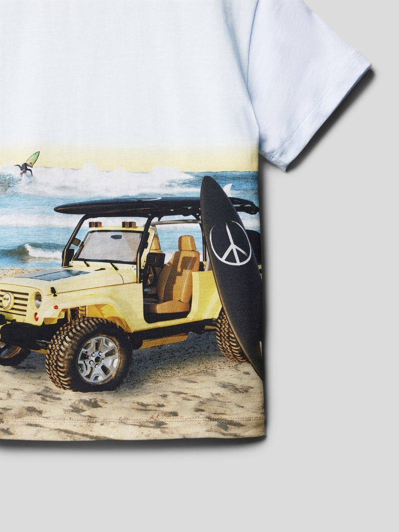 T-Shirt mit Rundhalsausschnitt Modell 'Rame' in blau
