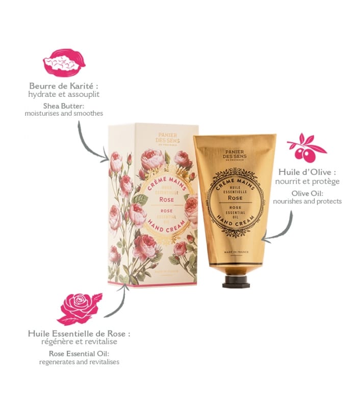 PANIER DES SENS-CREME MAINS-Rose Restructurante