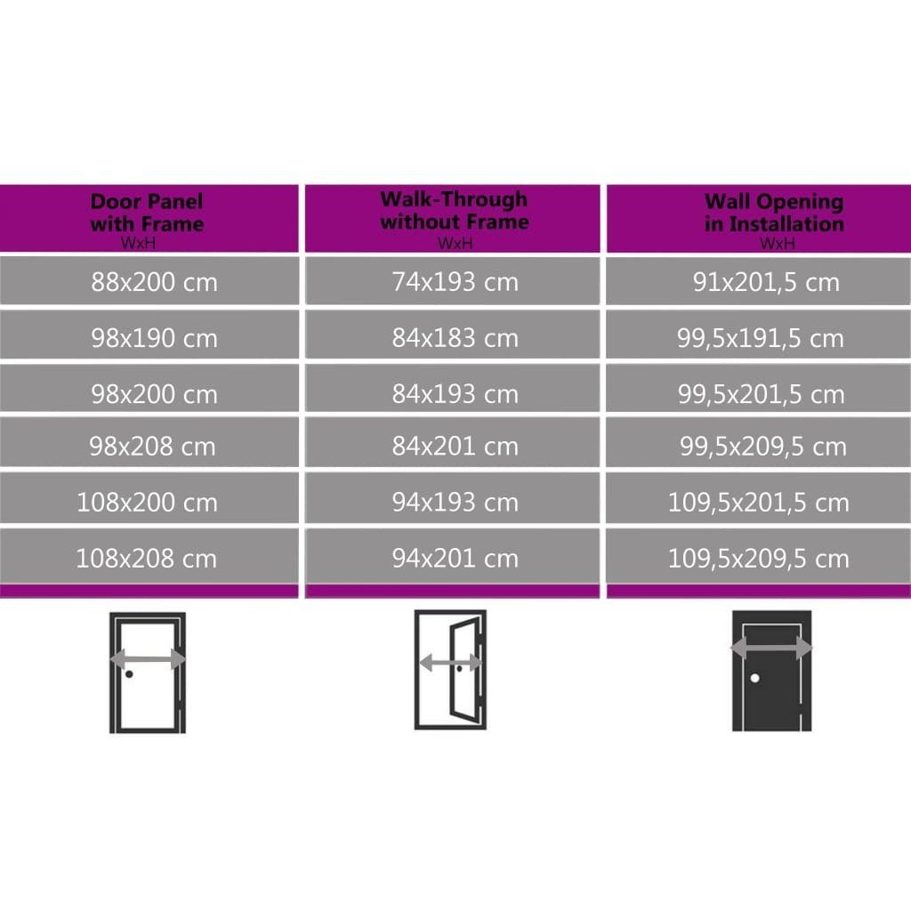 vidaXL Haustür Haustür Weiß 108x208 cm (1-St)
