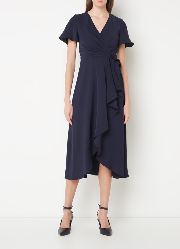 Phase Eight Julissa midi wrap dress with ruffle