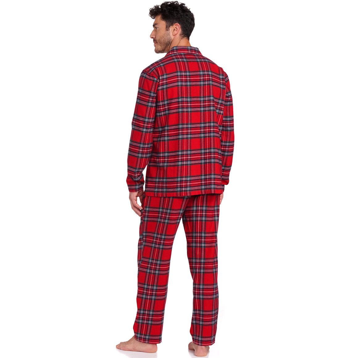 Micky Maus Weihnachtsschlafanzug zweiteilig rot / dunkelblau