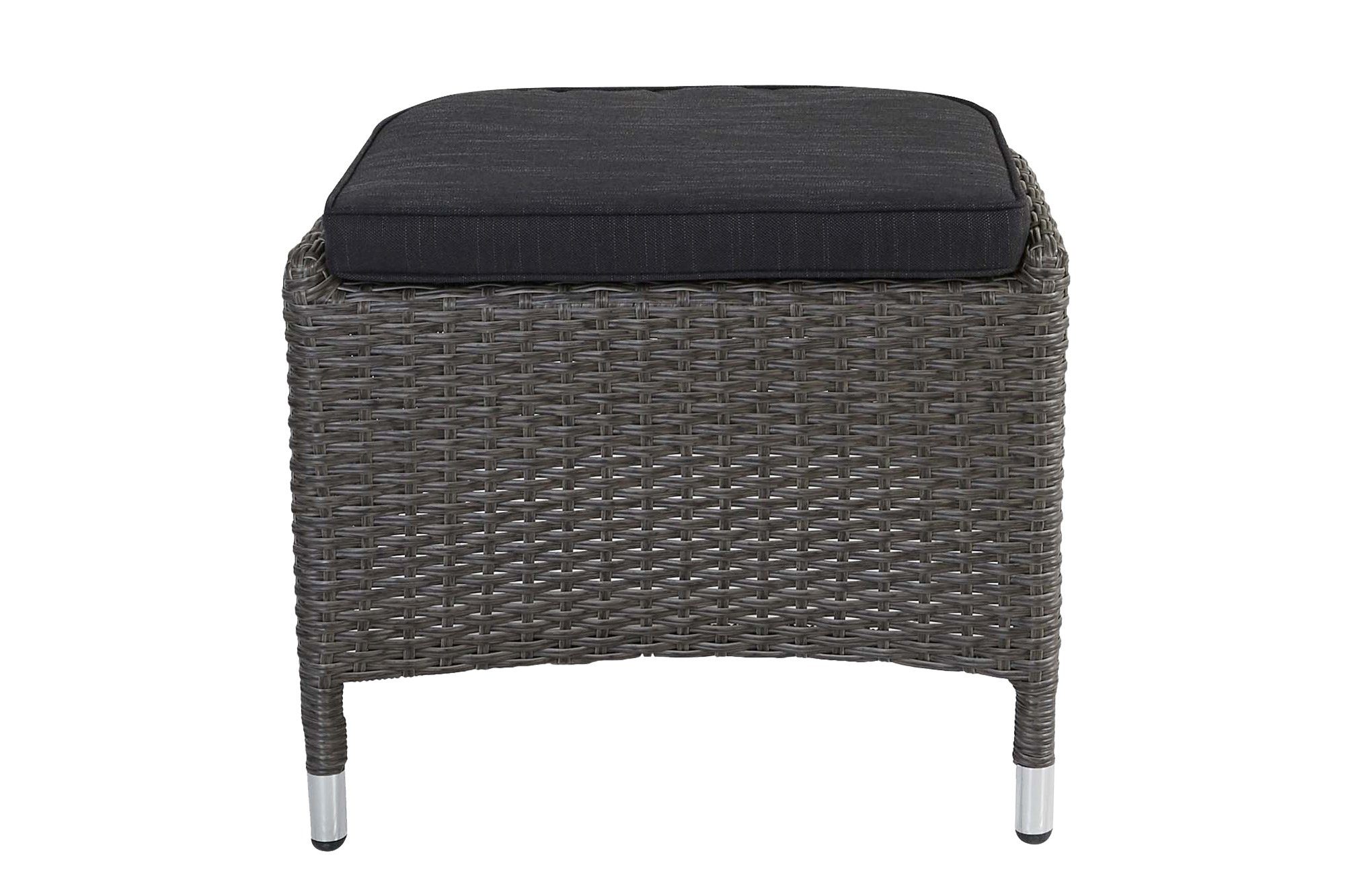LC Garden Gartenlounge-Hocker LC Garden Barcelona Dining Hocker grau-mix Fußbank
