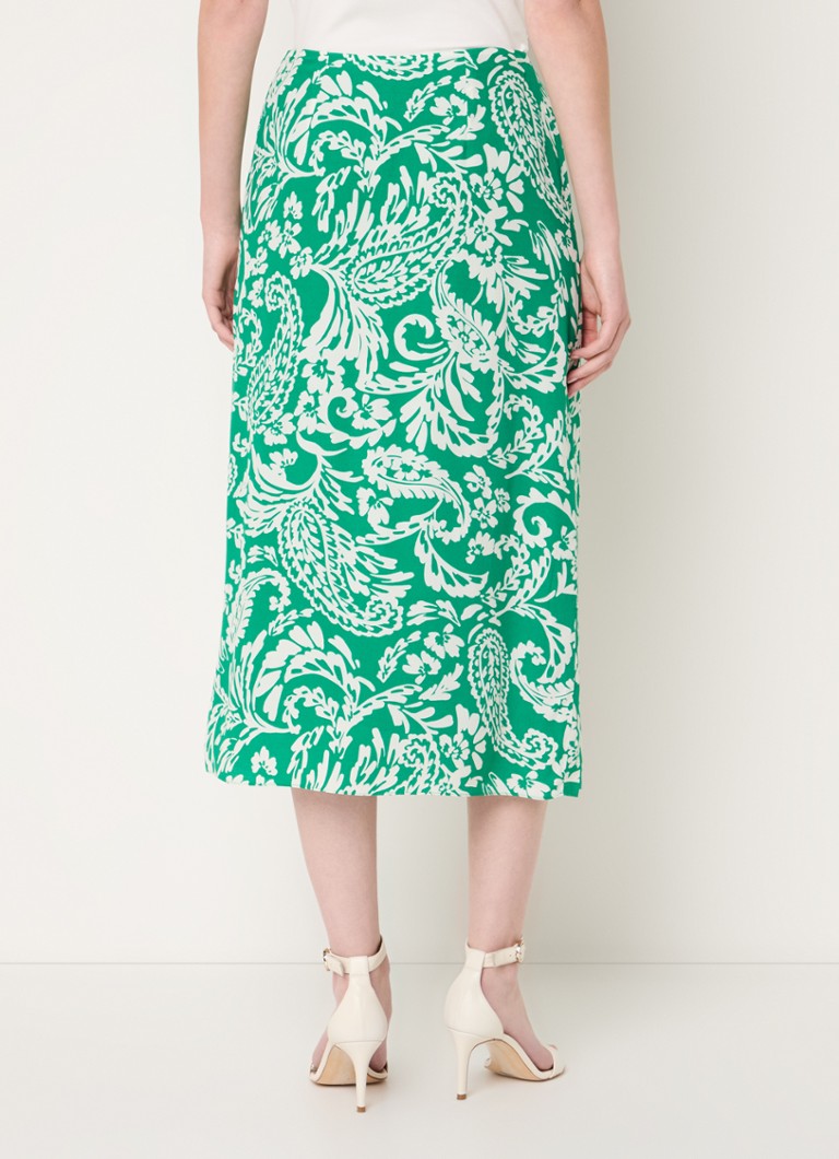 Hobbs Cassidy Midirock mit hohem Bund und Print