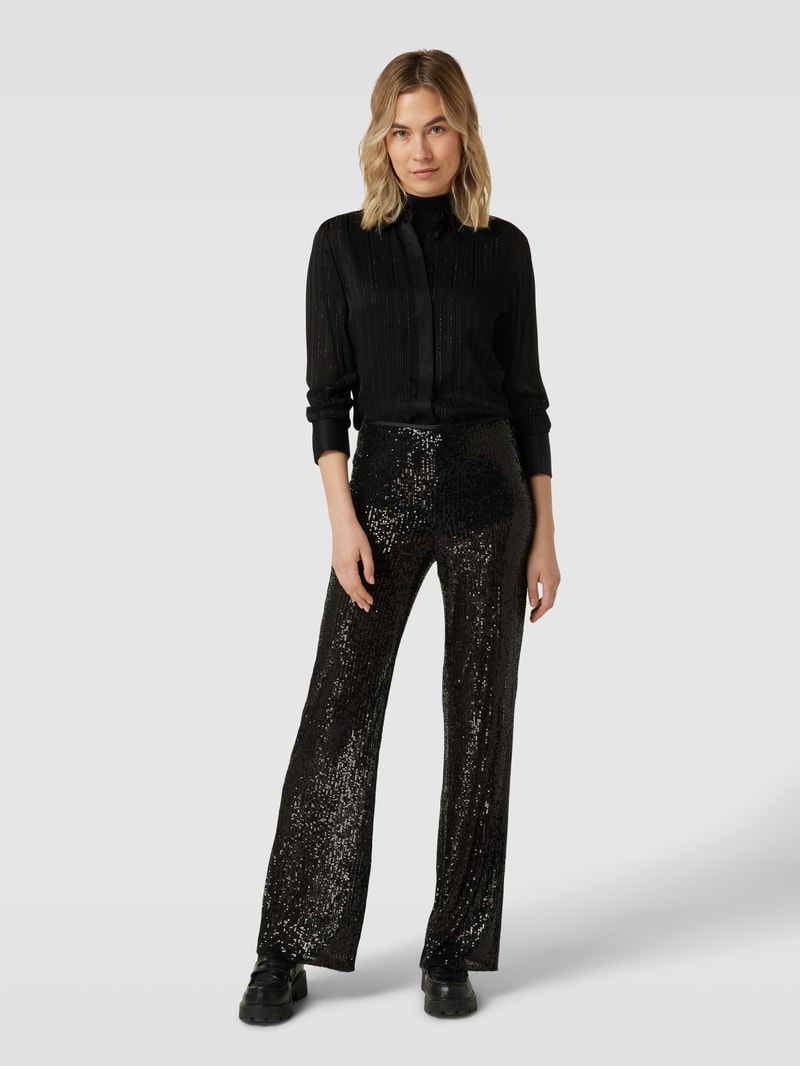 Hose mit Stretch-Anteil Modell 'GLITTER' in black