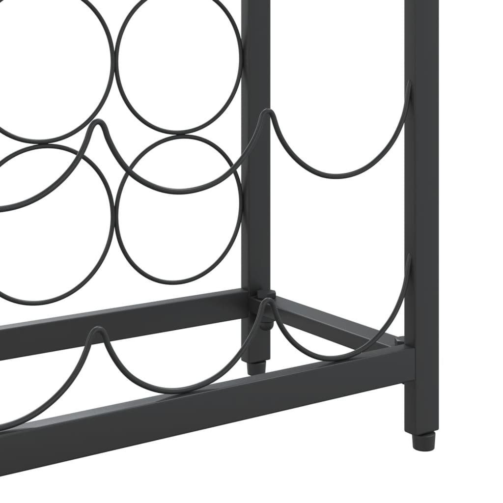 vidaXL Weinregal Weinregal für 27 Flaschen Schwarz 34x18x100 cm Schmiedeeisen