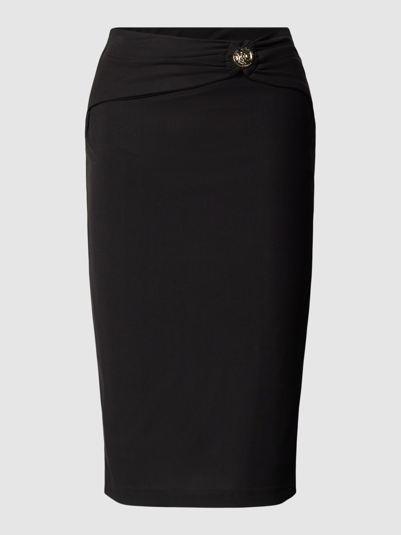 Rock mit Label-Detail in black