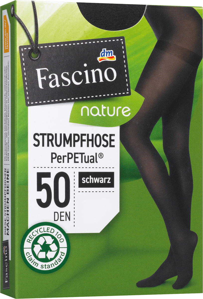 Strumpfhose mit recyceltem Material schwarz Gr. 46/48, 50 DEN, 1 St