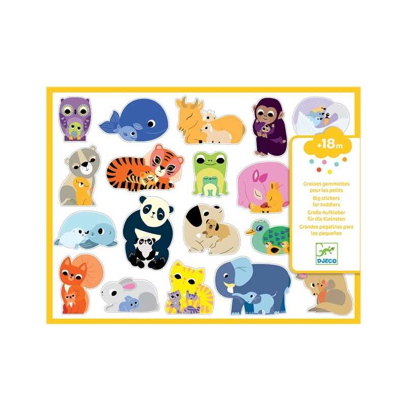 Pochette Grosses gommettes Mamans bébés Djeco