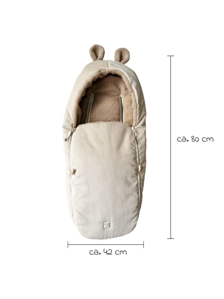 Kaiser Fleece-Fußsack Hima für Babyschalen & Babywannen in braun günstig kaufen onesize