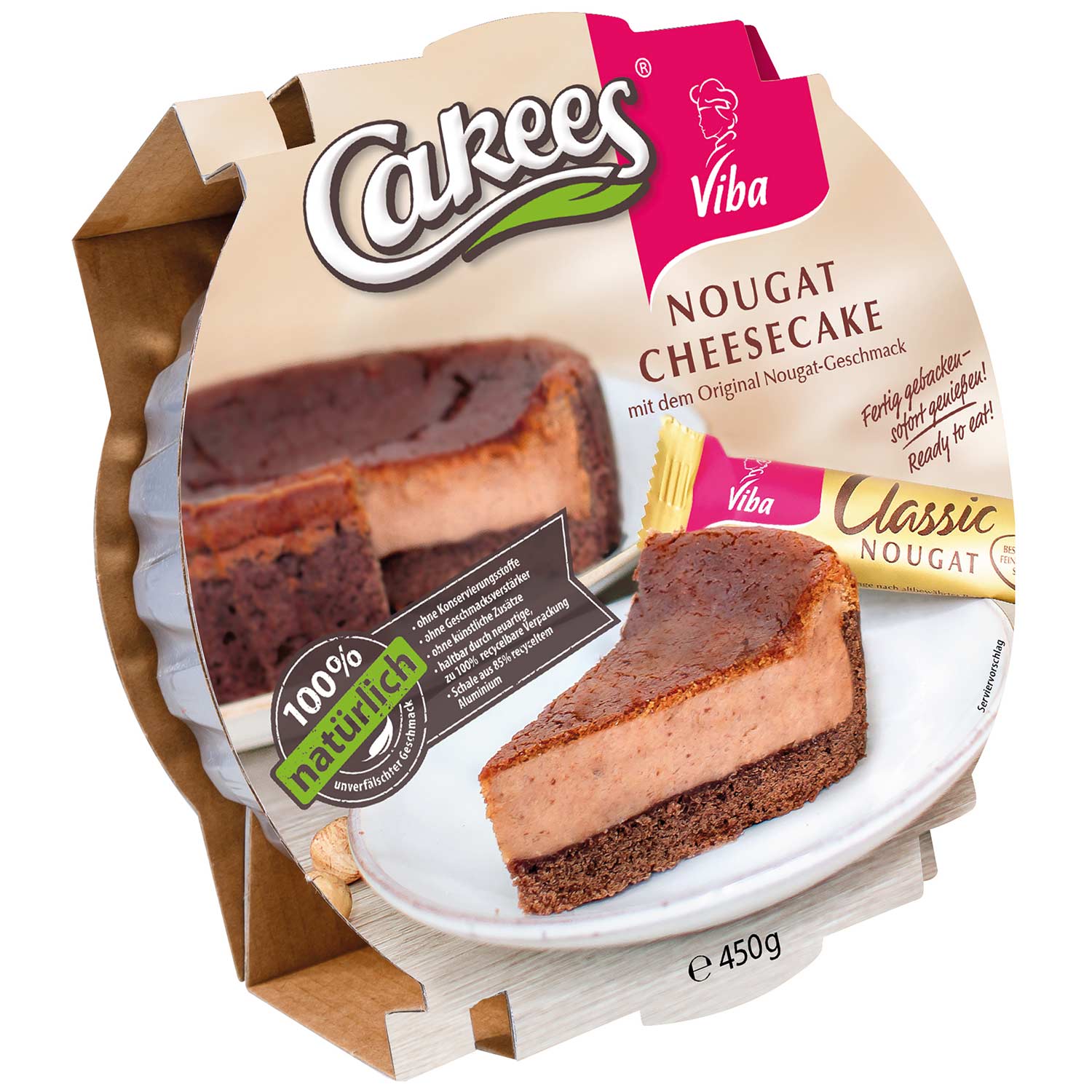 Cakees Viba Nougat Cheesecake 450g
