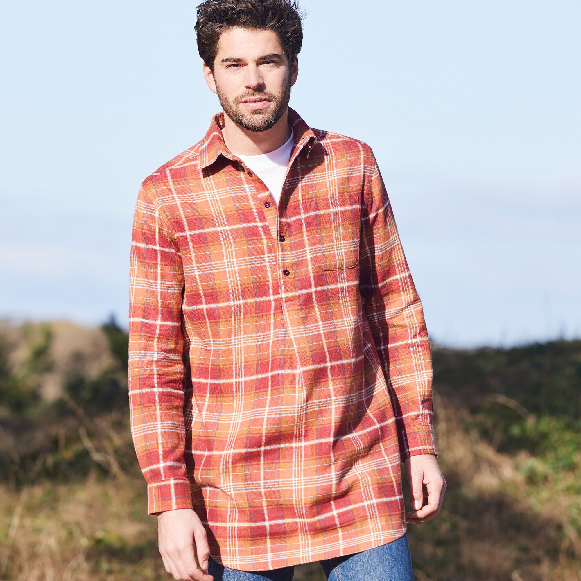 Chemise extra-longue carreaux flanelle