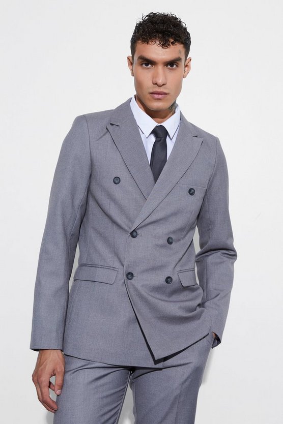 Zweireihiger Slim-Fit Blazer