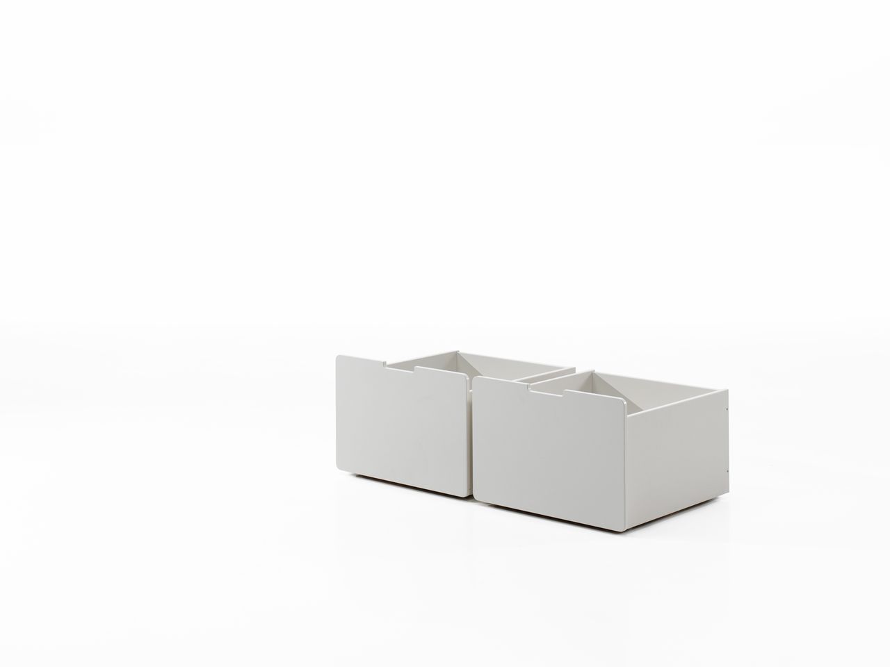 VIPACK Schubladen-Set, best. aus 2 Schubkästen auf Rollen, MDF weiß lackiert
