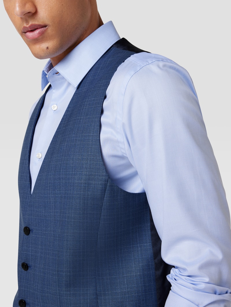 Slim Fit Weste mit Logo-Detail Modell 'Huge Vest' in blau