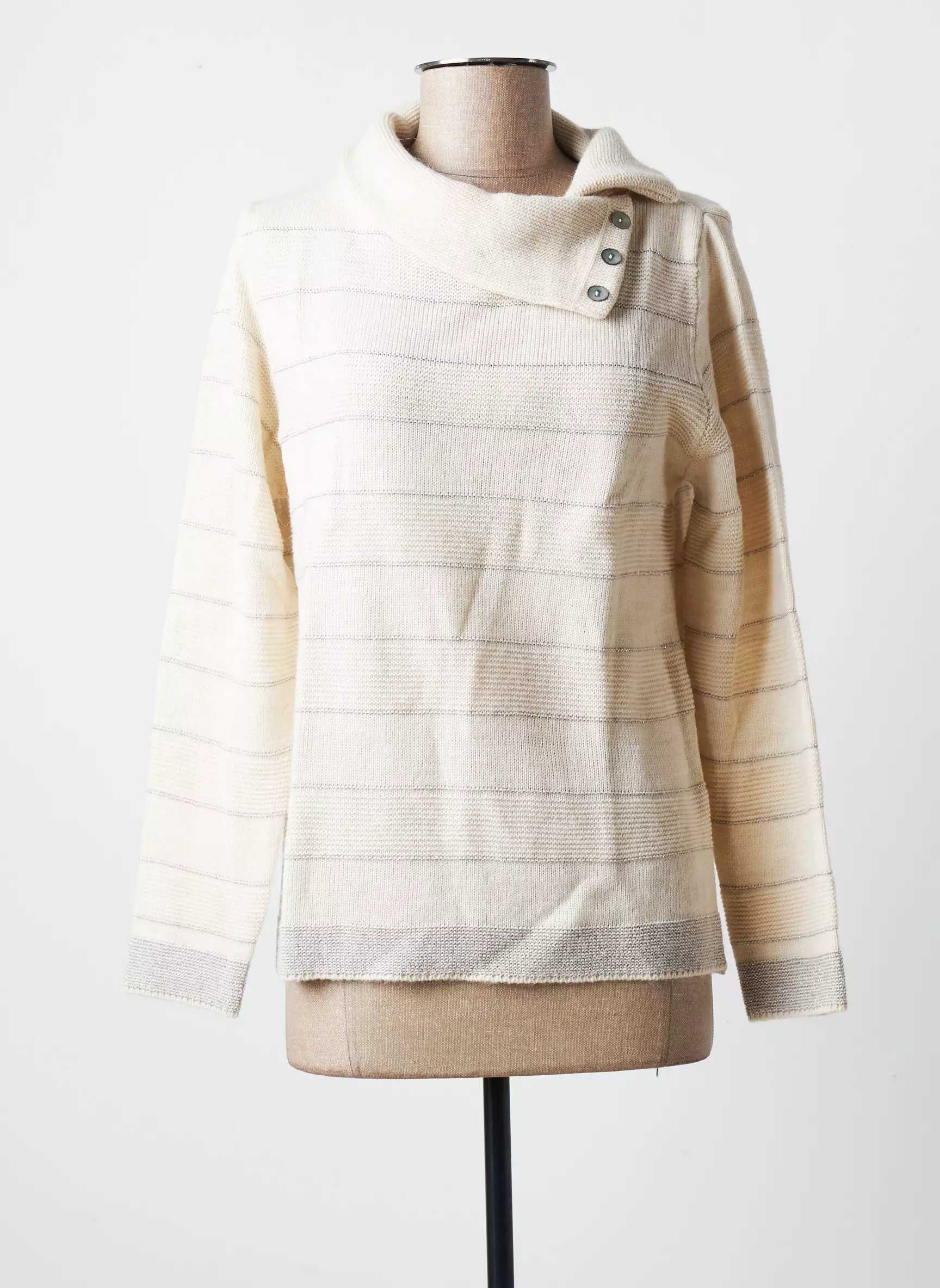 Blanc Boheme Pulls Femme couleur beige