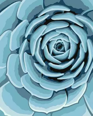 CreArt Botanisches Blau - Malen nach Zahlen für Erwachsene