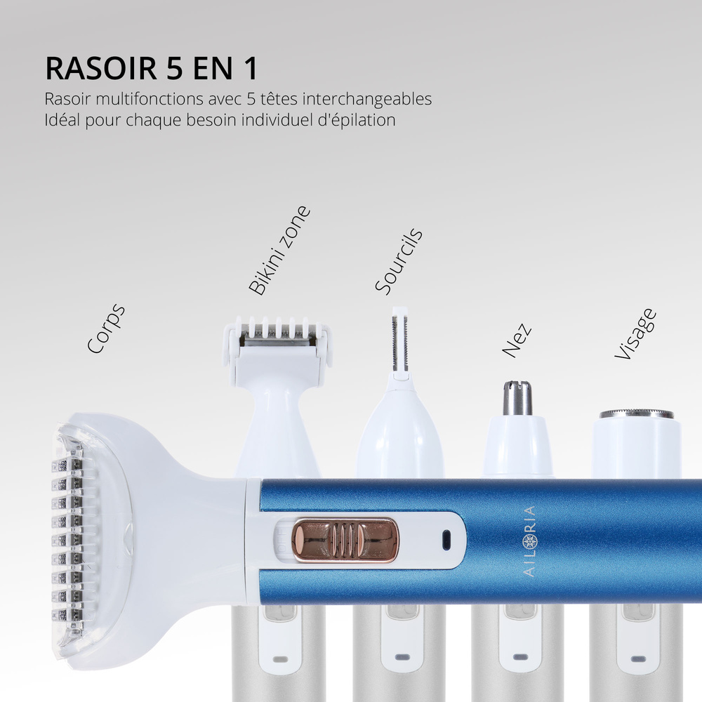 ailoria personal care EVAPORE Rasoir électrique 5 en 1 (USB)