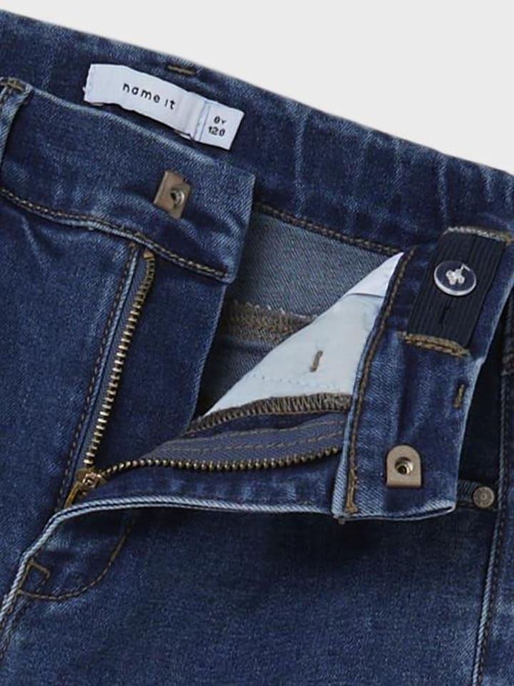 name it Wide Leg Jeanshose in medium blue denim günstig kaufen