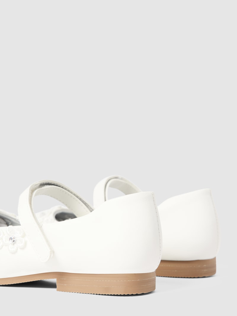 Ballerinas mit Zier-Applikation in ecru