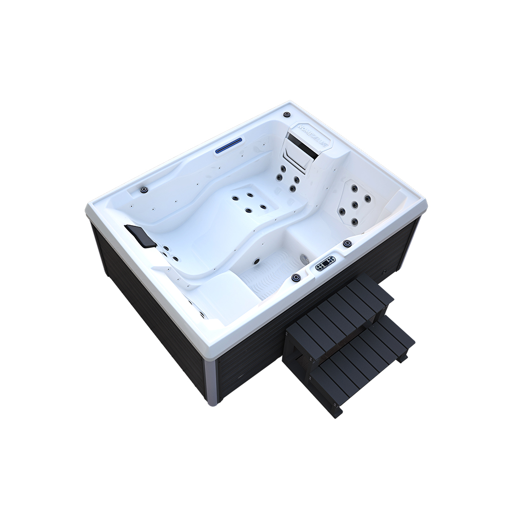 Home Deluxe Outdoor Whirlpool STREAM inkl. Treppe und Thermoabdeckung