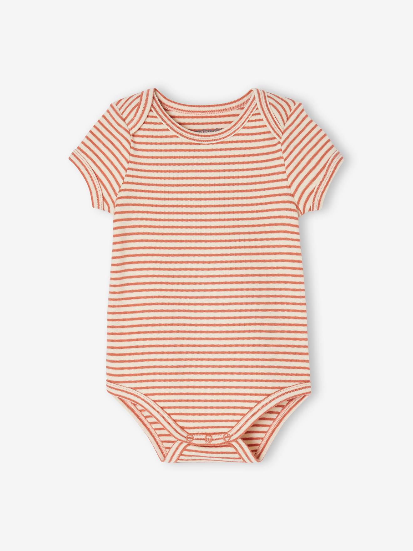Vertbaudet 5er-Pack Baby Schlupfbodys aus Bio-Baumwolle Oeko-Tex - altrosa