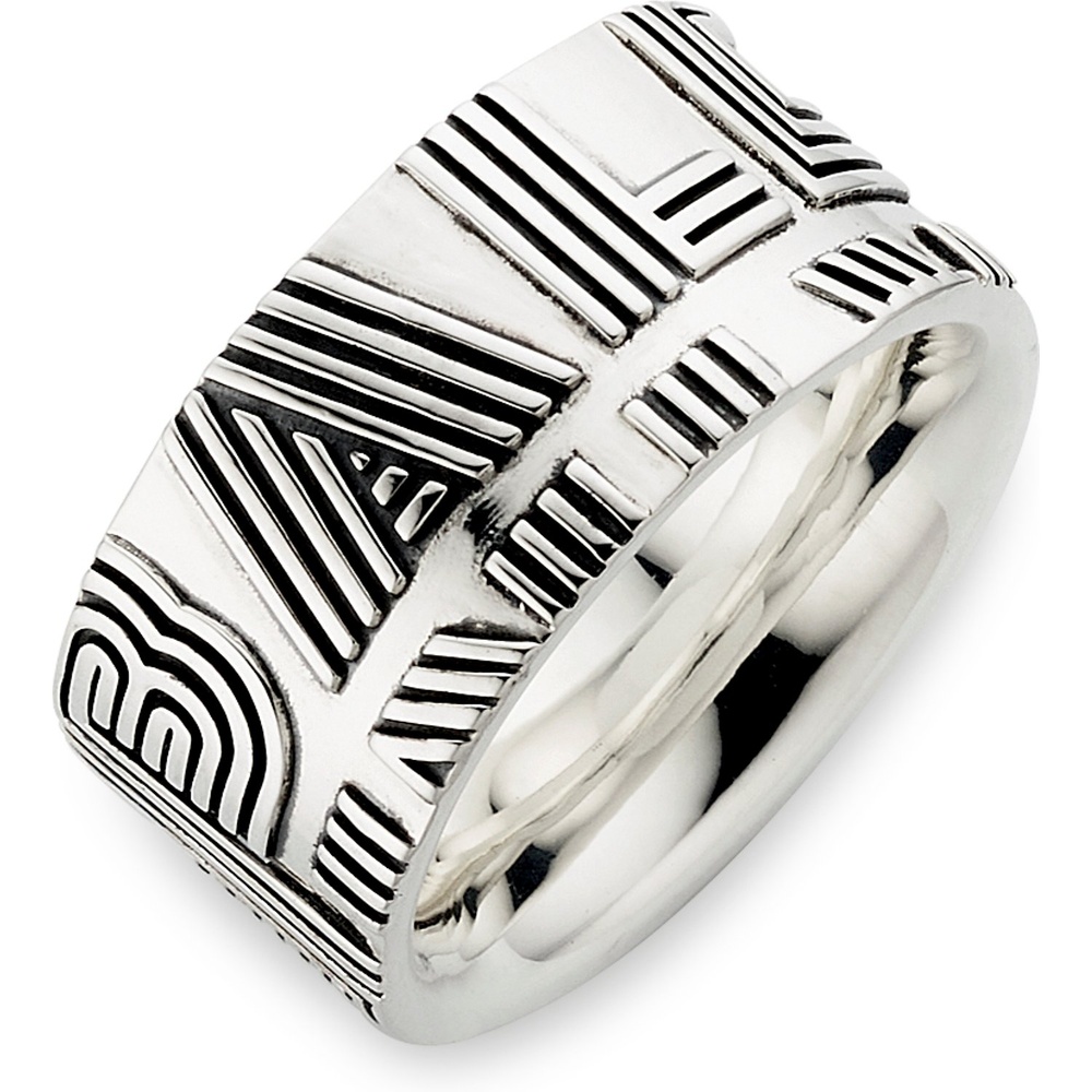 Baldessarini Bague pour hommes 925 Argent argent Bague