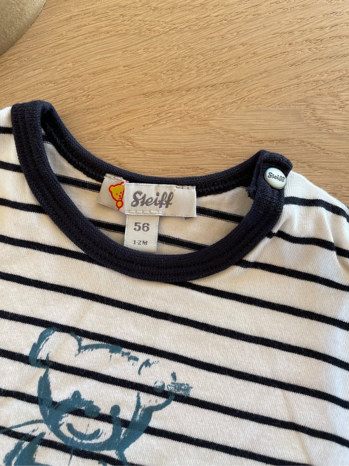 Steiff Longsleeve in Weiß/ Dunkelblau günstig kaufen 56