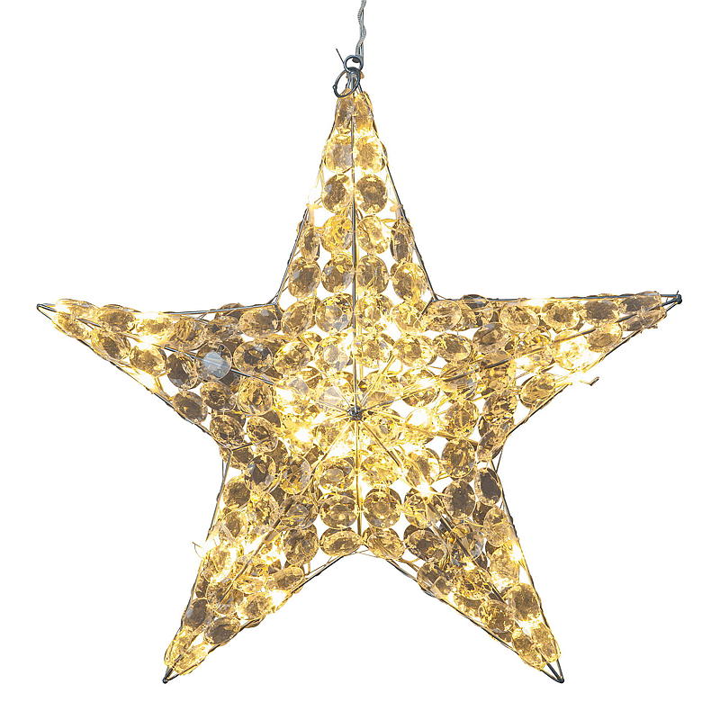 Light IT Julestjerne 50 cm, 40 LED-lys glassdekor