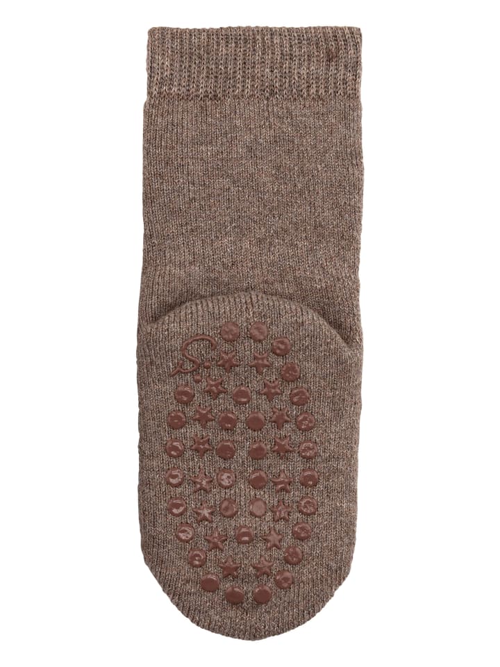 Sterntaler ABS Socken Wolle uni in braun mel. günstig kaufen