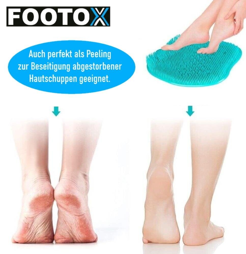 MAVURA Fußbürste FOOTOX Silikon Fußwaschbürste Duschmatte Fuß Massage Bürste, Fußmassagegerät Reinigung Fußreiniger Fußpflege Peeling