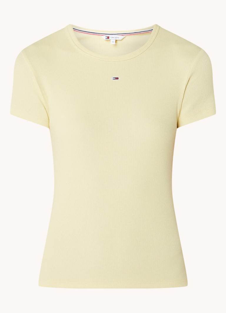 Tommy Hilfiger T-shirt with ribbed structure and logo embroidery