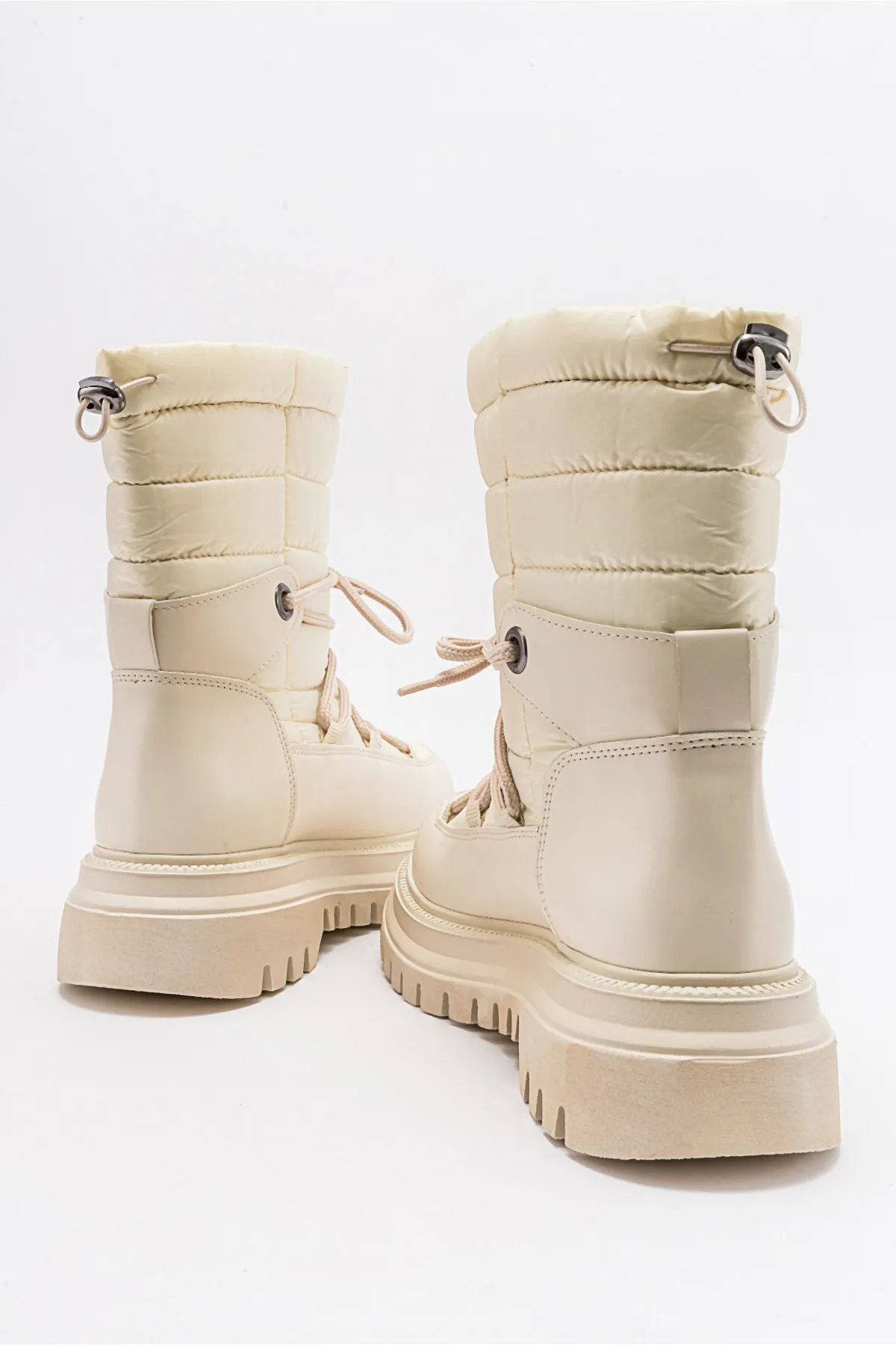 LuviShoes  Weld Beige Skin Damen-Schneestiefel