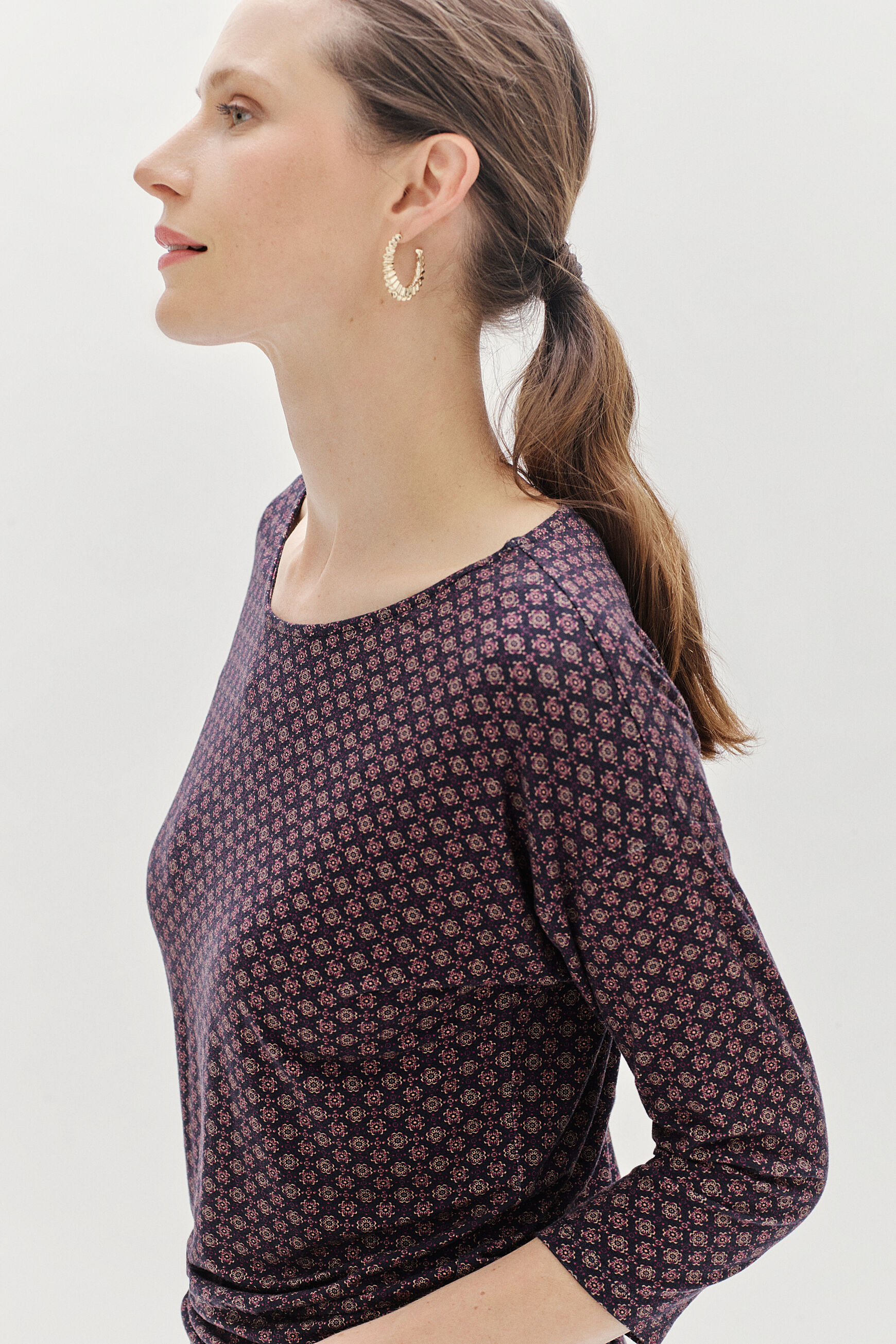 t-shirt jimmy-azulejo bleu marine femme