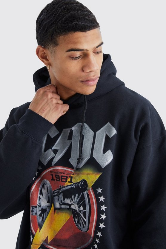 Oversize Hoodie mit lizenziertem ACDC Canon Print