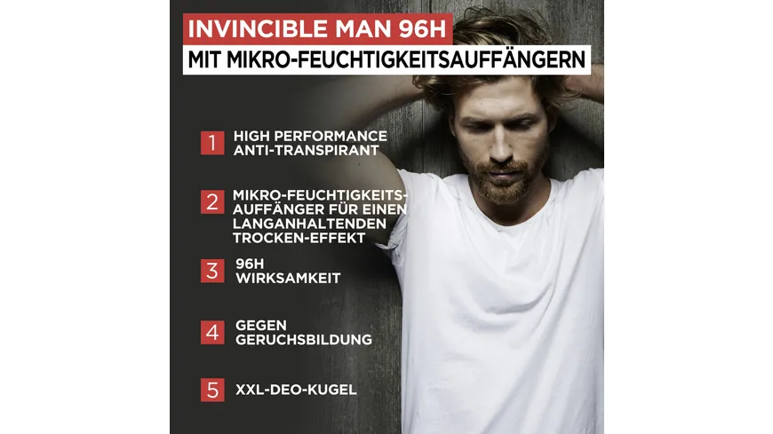L'oréal Paris Men Expert Deo RollOn Invincible 96h 50ml 50 ml