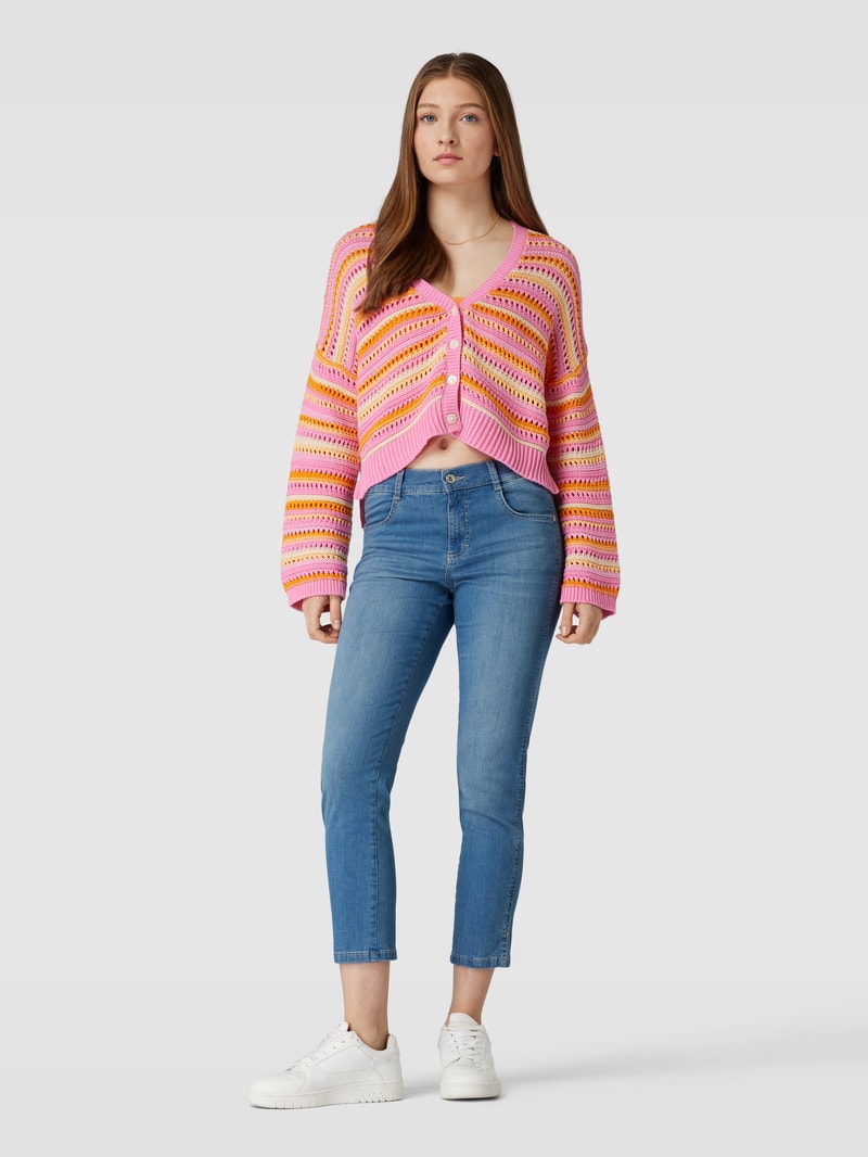 Caprihose mit seitlichen Schlitzen Modell 'Cici' in hellblau