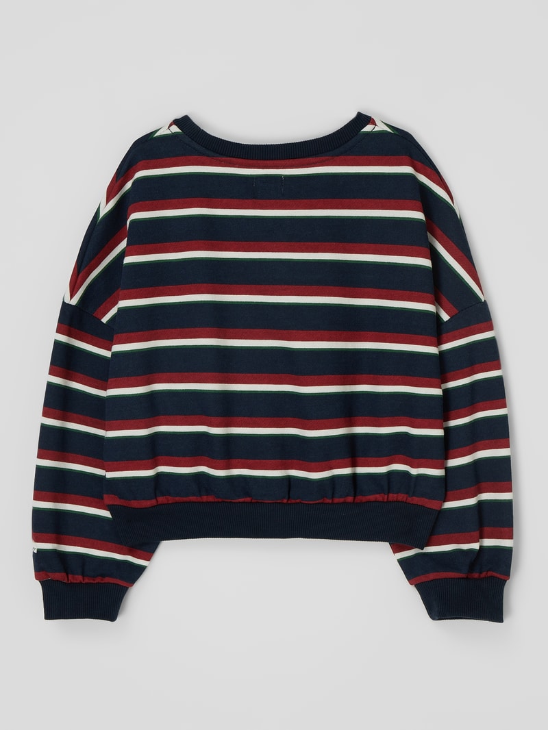 Sweatshirt aus Baumwollmischung Modell 'Elvar' in marineblau