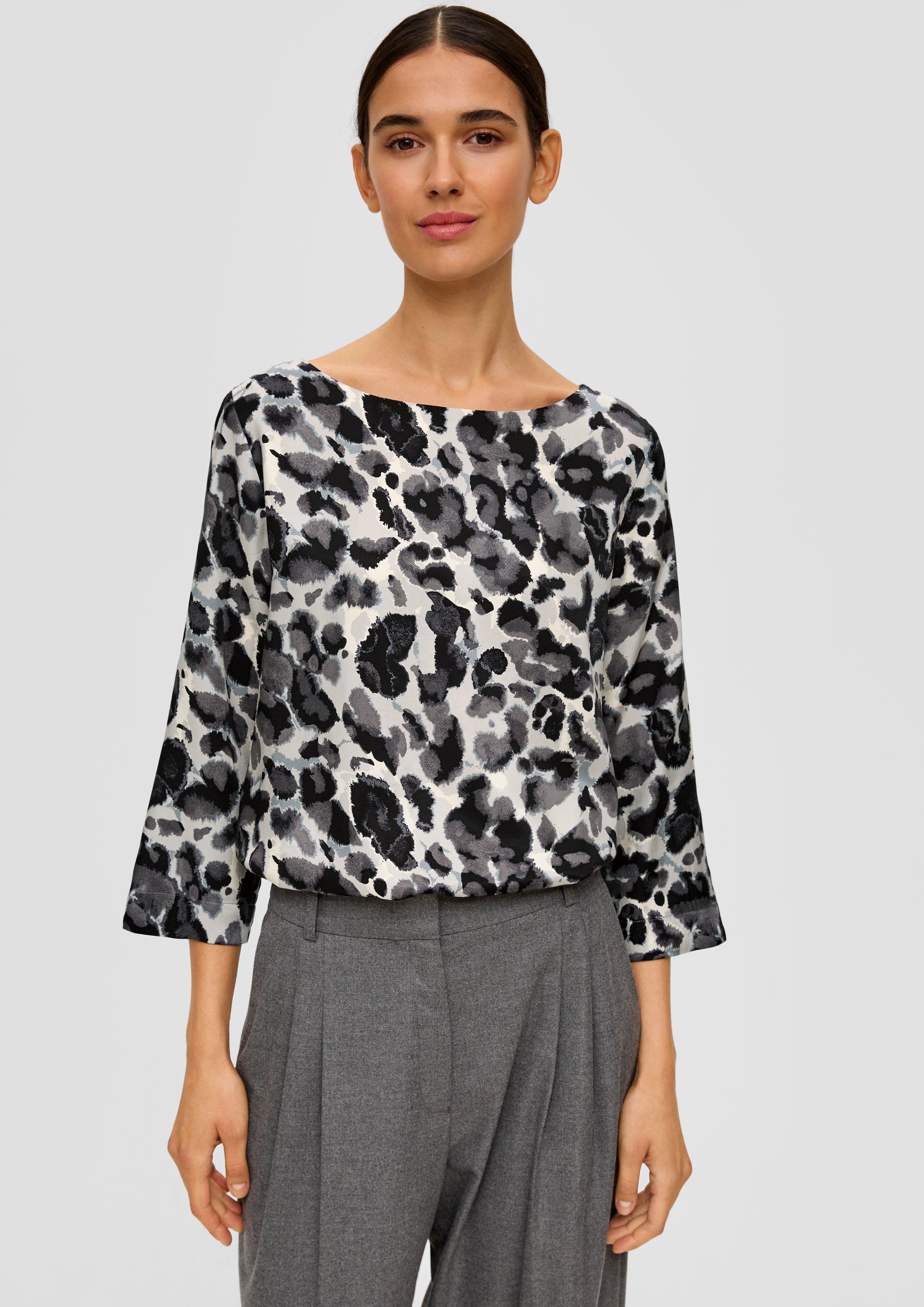 Gemusterte Bluse aus Jacquard  2136183-07A3