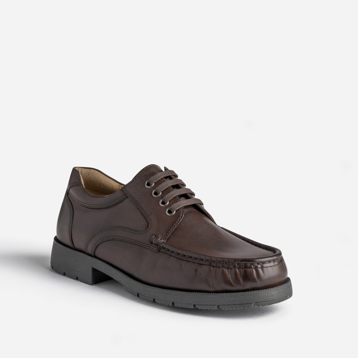 Derby marron en cuir