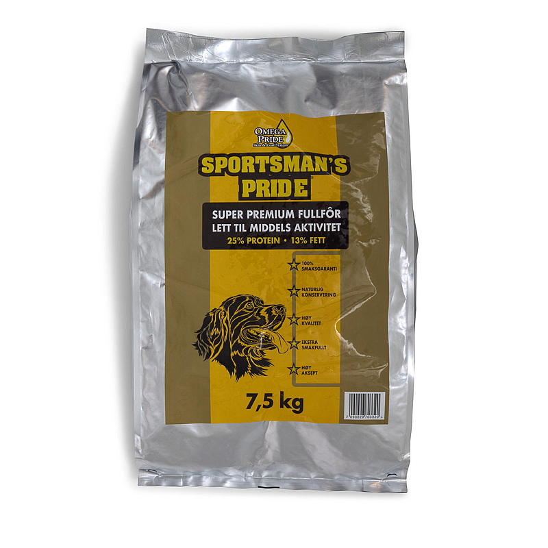 Sportsmans Hundemat 7,5 kg lett/middels aktivitet, Sportsmans Pride