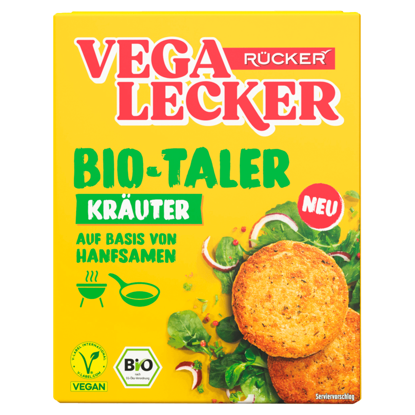 Rücker Vega Lecker Bio Pfannen-Taler Kräuter vegan 150g
