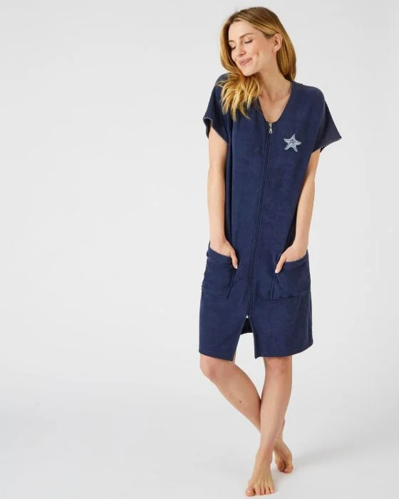 Robe de détente zippée