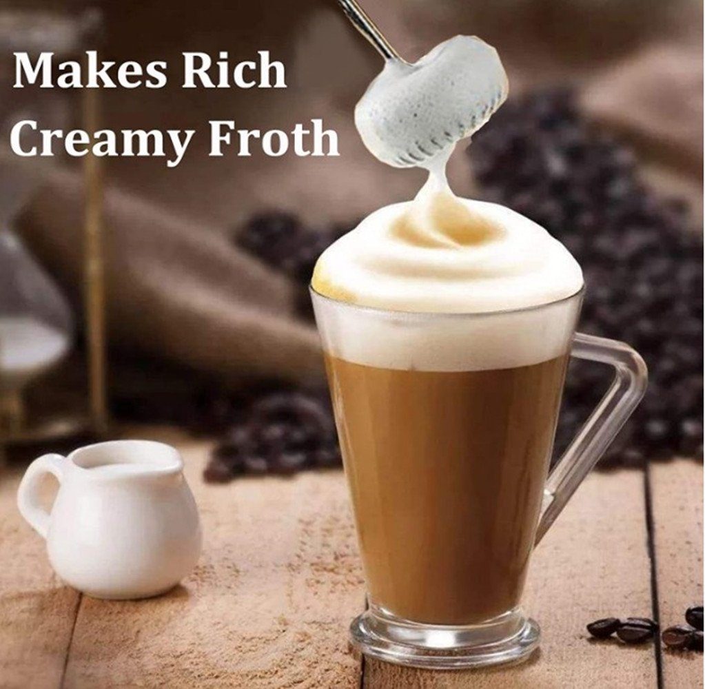 XDeer Milchaufschäumer Elektrischer Milchaufschäumer, USB Wiederaufladbar Milchschäumer, Schneebesen, Milchshake Mixer Milk Frother, Aufschäumer für Kaffee