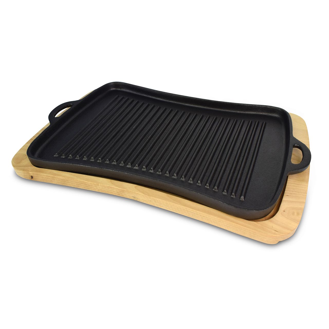 Jim Beam Gusseiserner Grillaufsatz mit Holzuntersetzer