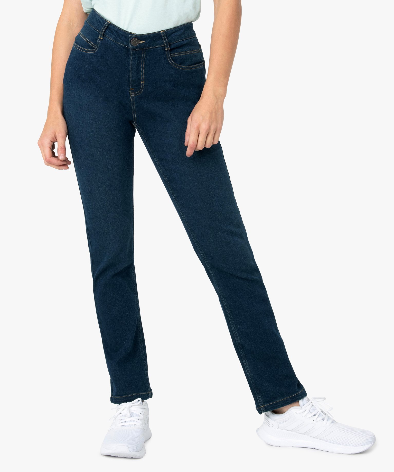 Jean femme coupe Regular 4 poches brut | GEMO